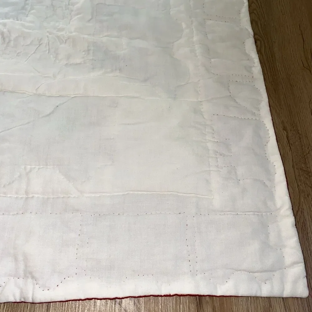 Vintage-Style Christmas Train Quilt - Extra Long Bed/Table Runner (46